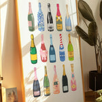 Champagne Physical Poster, Wall Art, Trendy Poster, Bar Cart