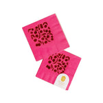 Cherry Picked Hot Pink Summer Cocktail Paper Beverage Napkin