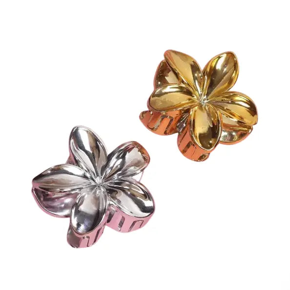 Hawaiian Flora Hair Claw Clip Available in Gold & Silver