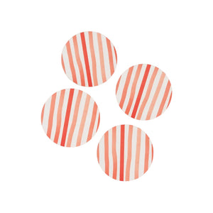 Red Striped Coaster Set of Four