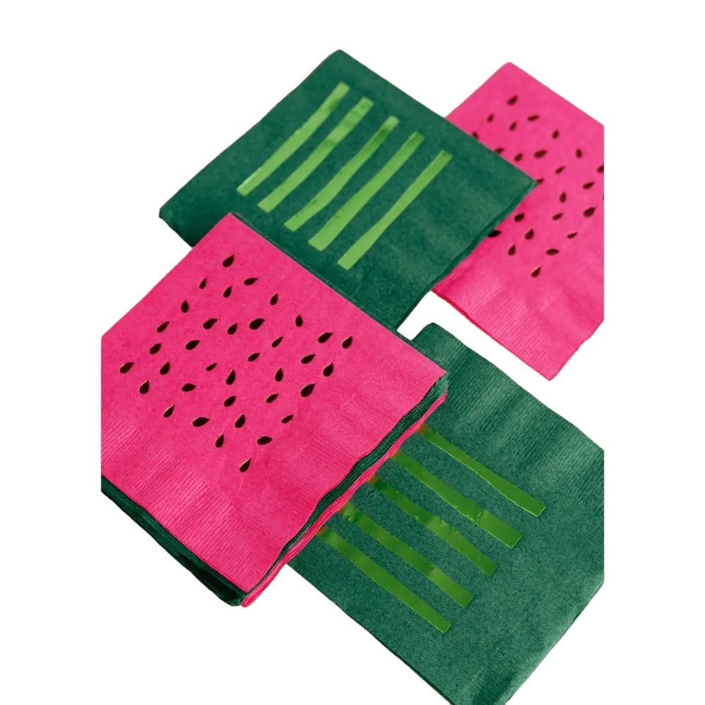 Watermelon Cocktail Paper Beverage Napkins - Set of 20