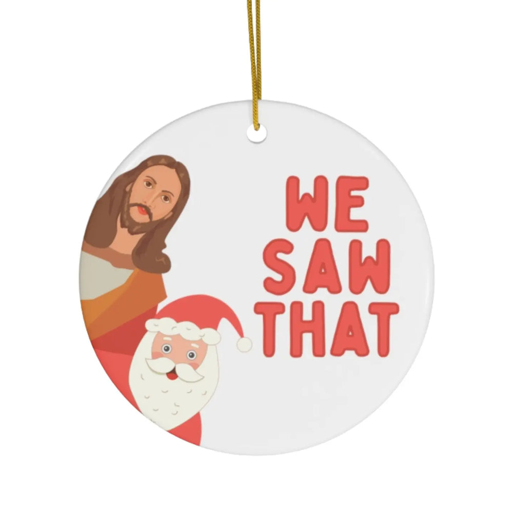 Santa Jesus Christmas Ornament Funny Holiday Ornaments Gifts