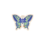 Blue Butterfly Clear Sticker