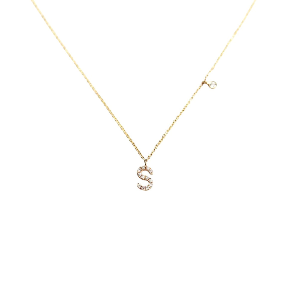 Diamond Initial “S” Necklace