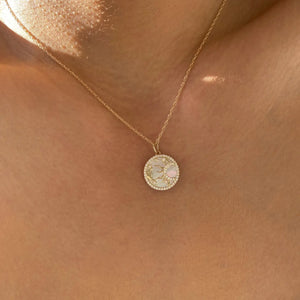 Sun, Moon and Stars Mother of Pearl Necklace