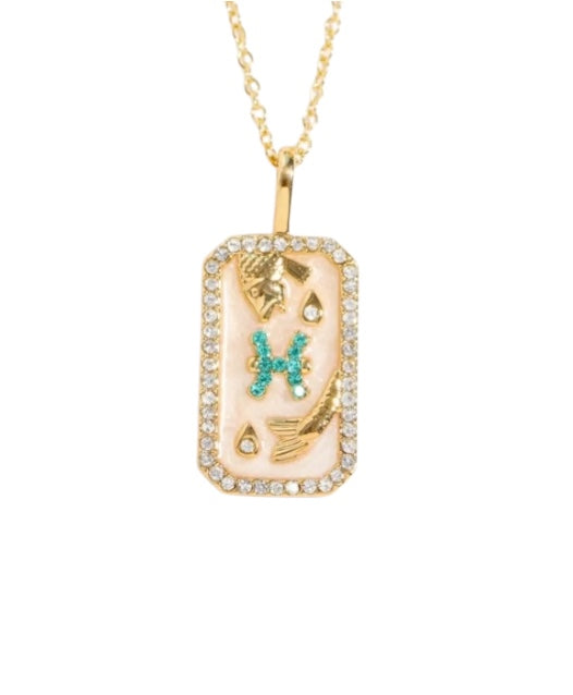 Pisces Astrological Zodiac Necklace