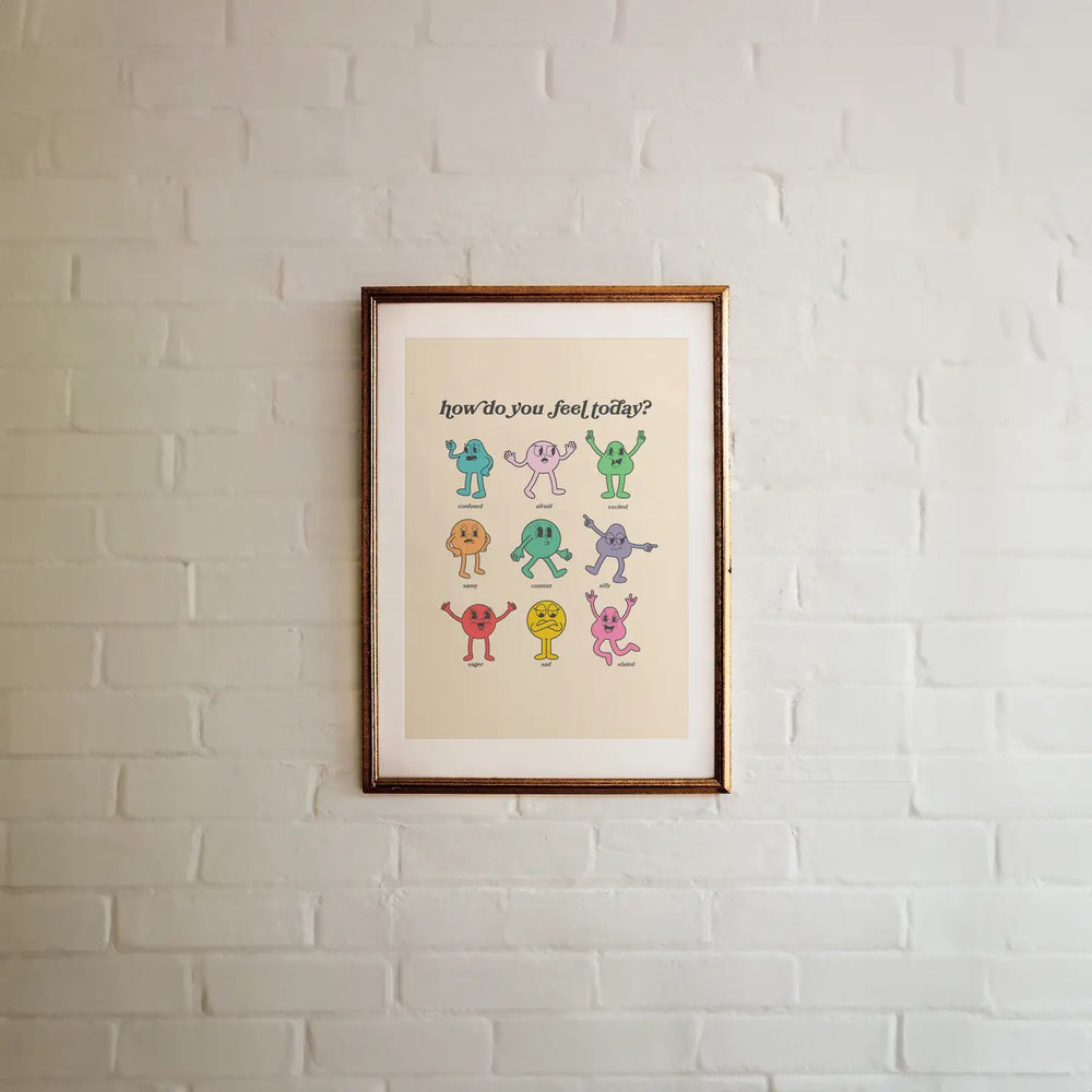 “How Do You Feel Today” Poster, Wall Art, Kids Poster