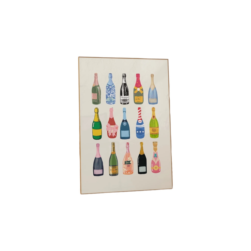 Champagne Physical Poster, Wall Art, Trendy Poster, Bar Cart