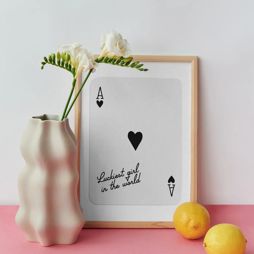 Luckiest Girl Vertical Poster, Wall Art, Trendy Poster