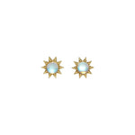 Sun Moonstone Stud Earrings