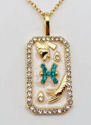 Pisces Astrological Zodiac Necklace