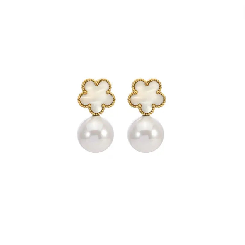 Clover Pearl Earrings