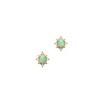 Vintage Opal Star Stud Earrings