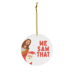 Santa Jesus Christmas Ornament Funny Holiday Ornaments Gifts