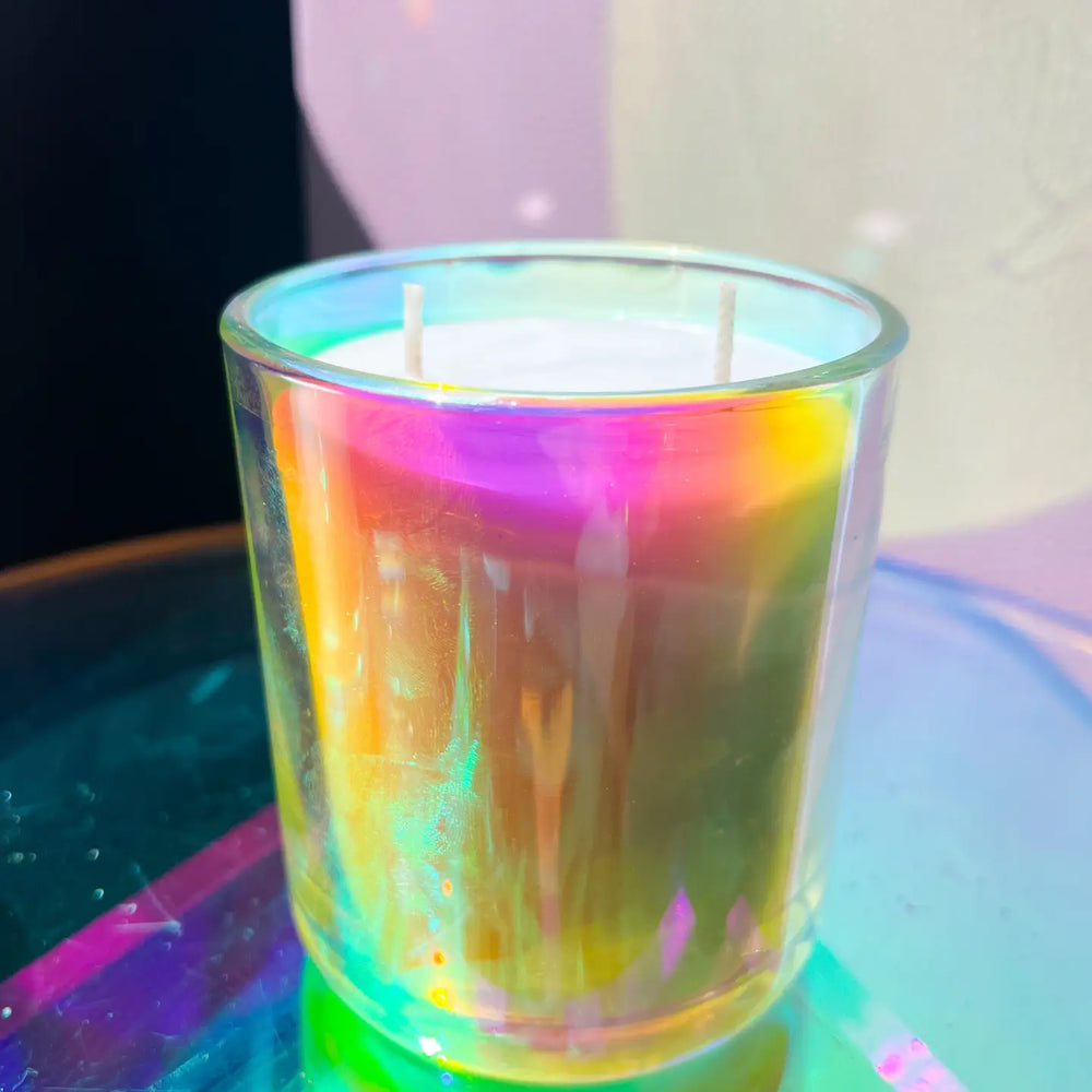 Holographic Hibiscus Candles