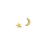 Crystal Accent Star & Moon Studs