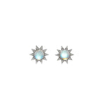 Sun Moonstone Stud Earrings