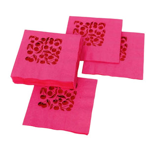 Cherry Picked Hot Pink Summer Cocktail Paper Beverage Napkin