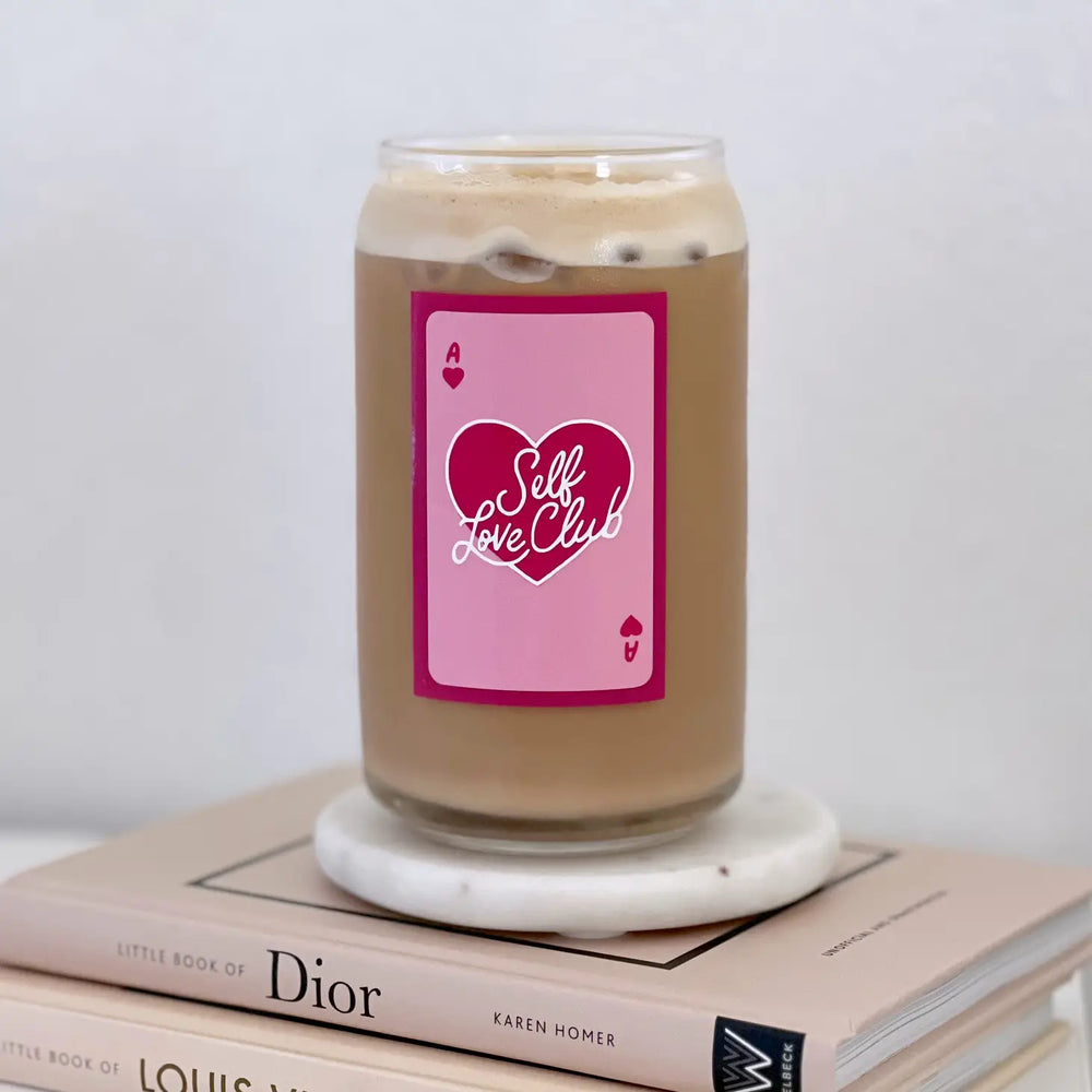 Self Love Club | Ace Of Hearts |Modern Coffee Glass