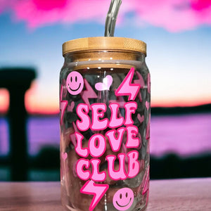 Self Love Club | Iced Coffee | Smoothie | Juice | Beer Can Glass