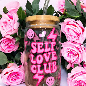 Self Love Club | Iced Coffee | Smoothie | Juice | Beer Can Glass